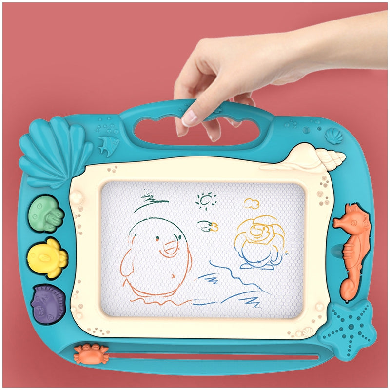 WOOPIE Magnetisch Tekenbord  Oceaanthema met  Stempels, Groen