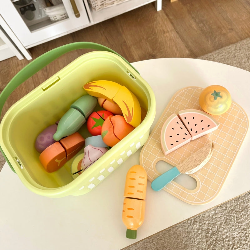 TOOKY TOY Houten Groenten & Fruit Speelgoedeten Set