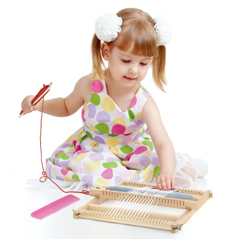 VIGA Houten Weefraam – Weefwerkplaats – Montessori Weefset