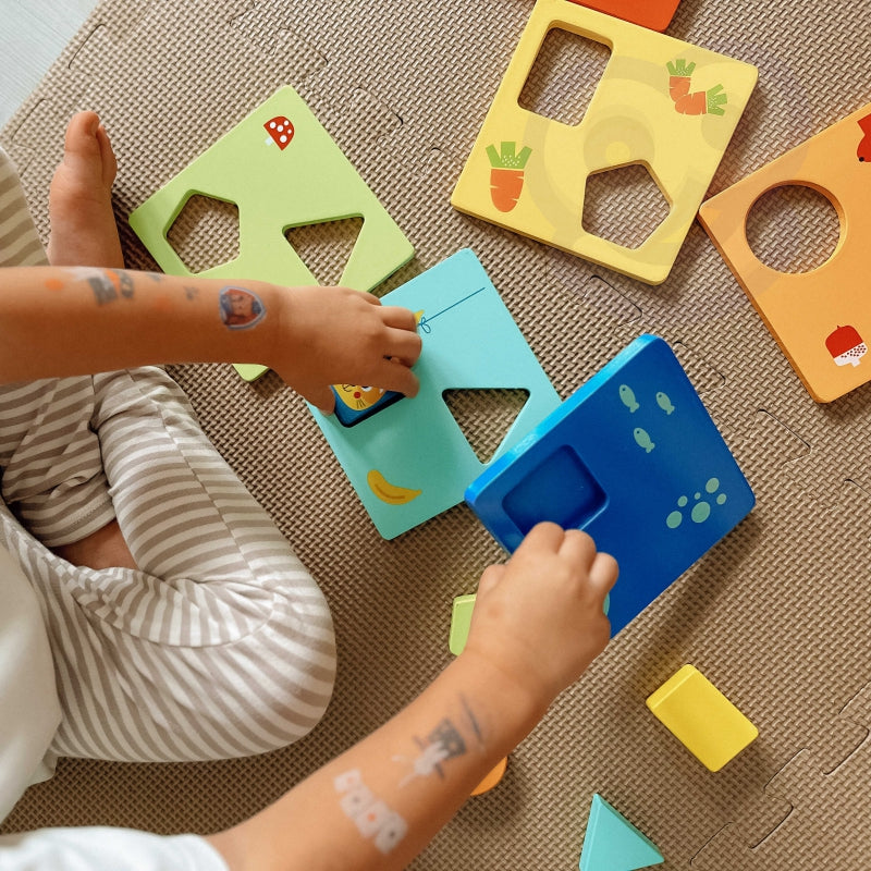 TOOKY TOY Dieren Vormen en Kleuren Puzzel - 6 Planken
