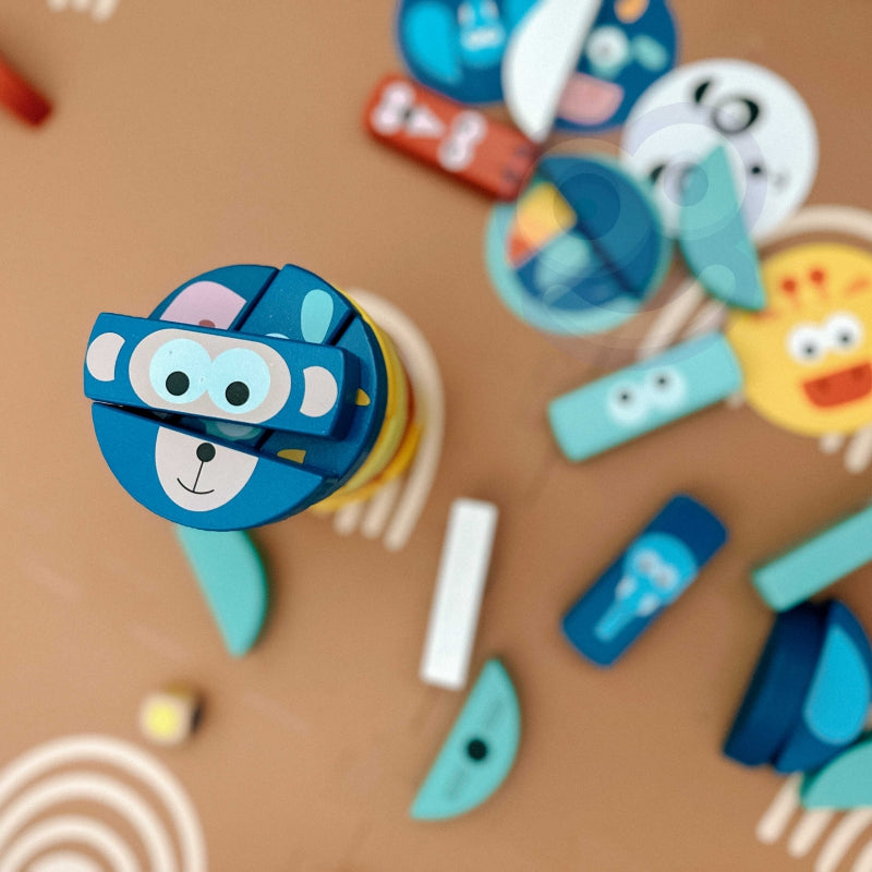 TOOKY TOY  Blokken Dieren Behendigheidsspel - FSC-certificaat