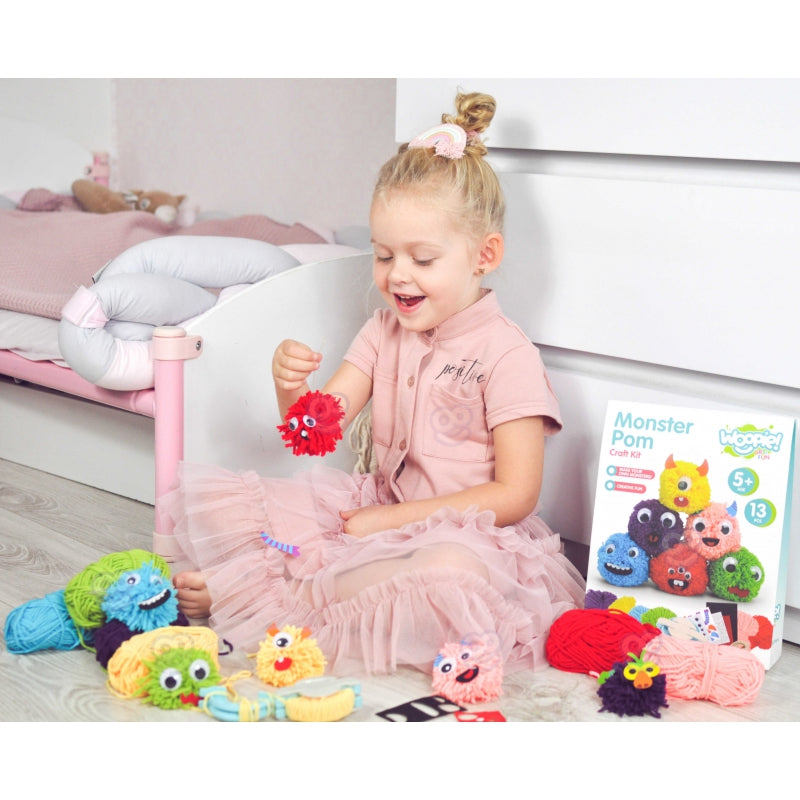 WOOPIE ART&FUN Creatieve Set – Maak je Eigen Monster Pompon