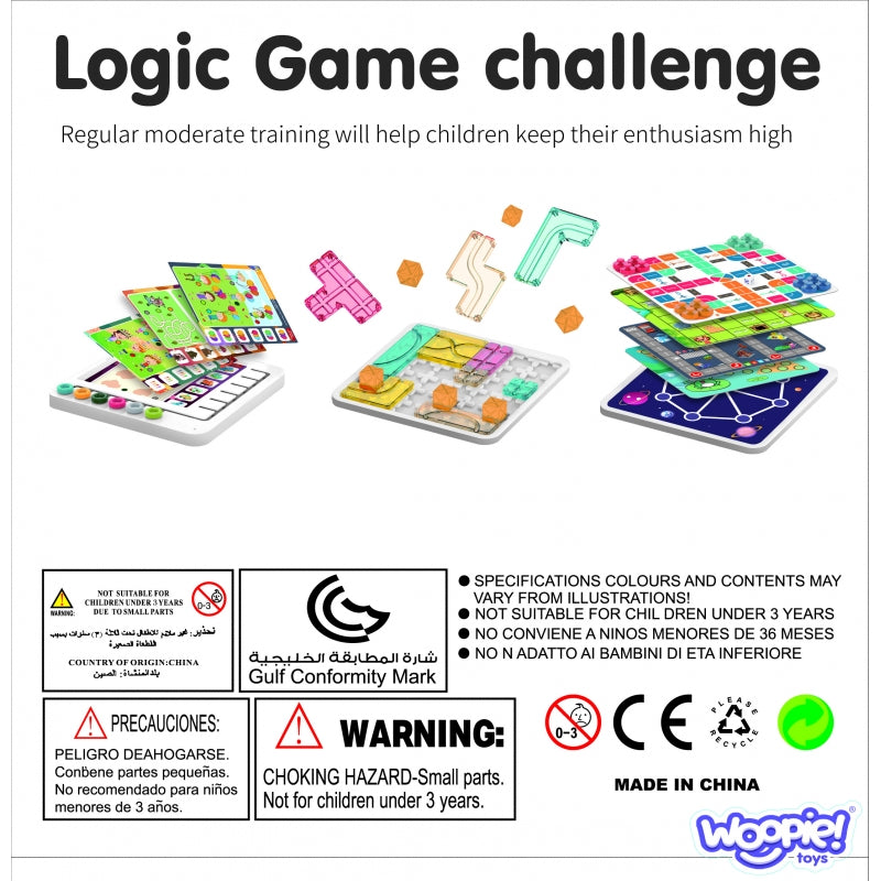 WOOPIE 60 diverse denkspellen en Puzzels - Mini games - Bordspellen
