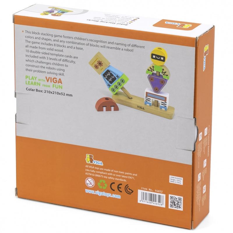 VIGA Robots Piramide Puzzel + Patronen 8 stuks