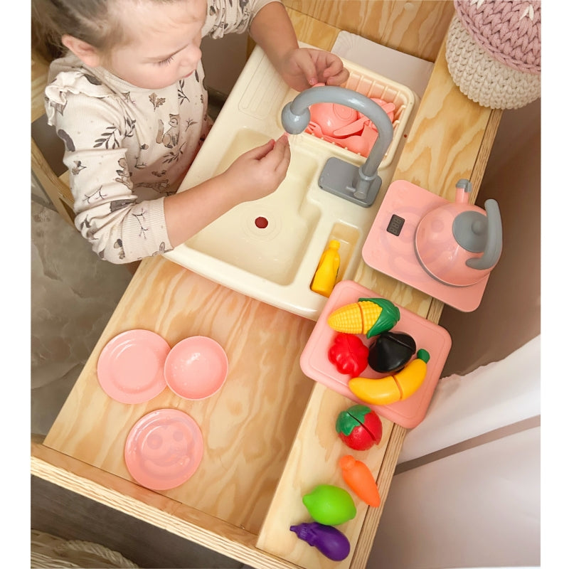 WOOPIE 2-in-1  speelgoed Gootsteen Keuken set met Kraan en Water