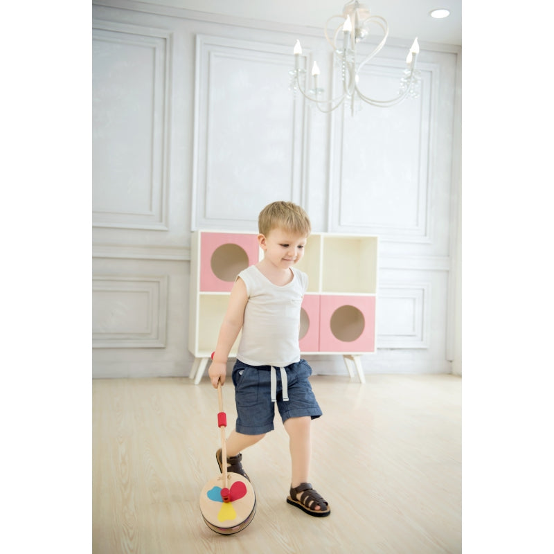 CLASSIC WORLD Kleurrijke regenboog houten duwer