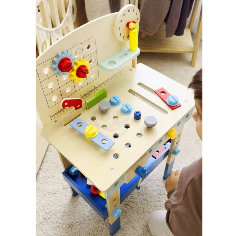 TOOKY TOY Houten DIY Tafel Gereedschap Werkbank