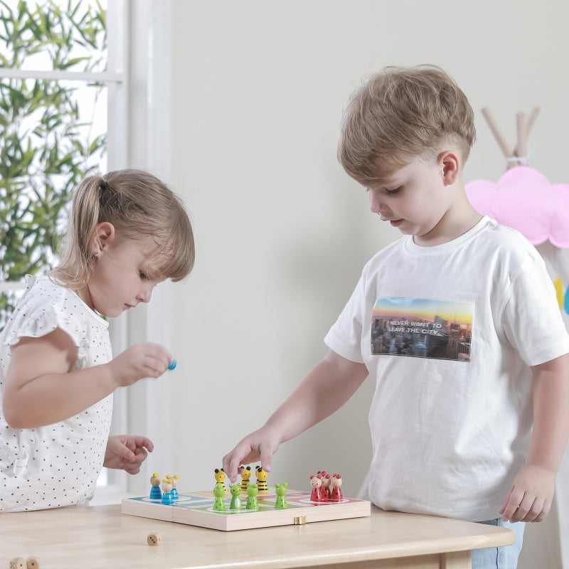 VIGA Houten Dieren Mens-erger-je-niet Spel