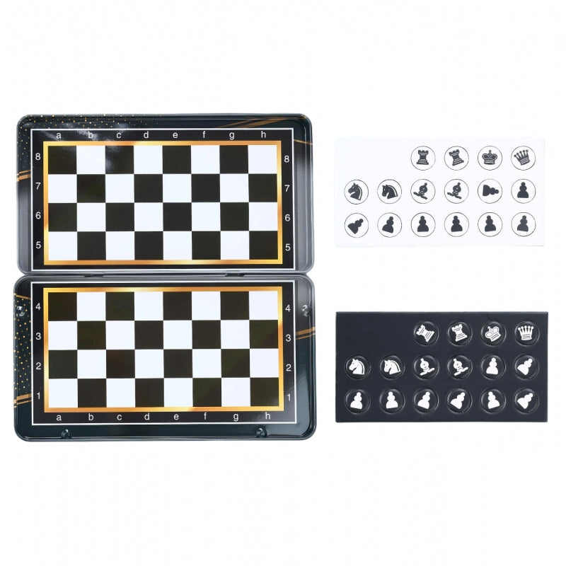 WOOPIE IQ Magnetisch Schaak- en Damspel 2-in-1 Reisbordspel