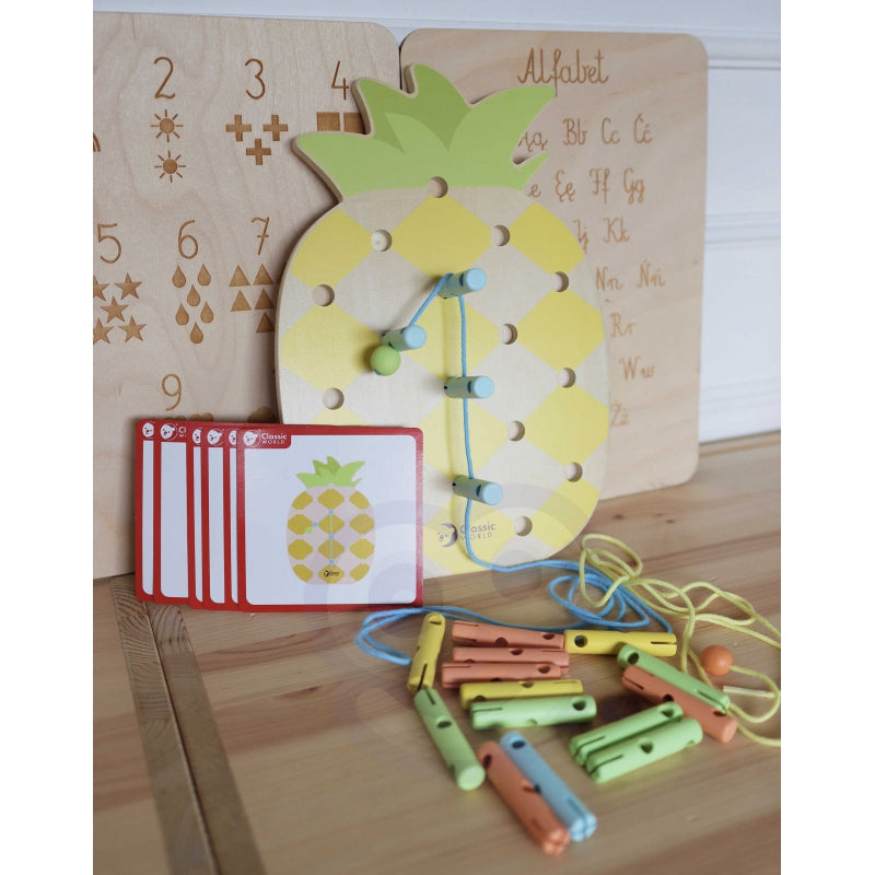 CLASSIC WORLD Houten Ananas pennen - 21 stuks