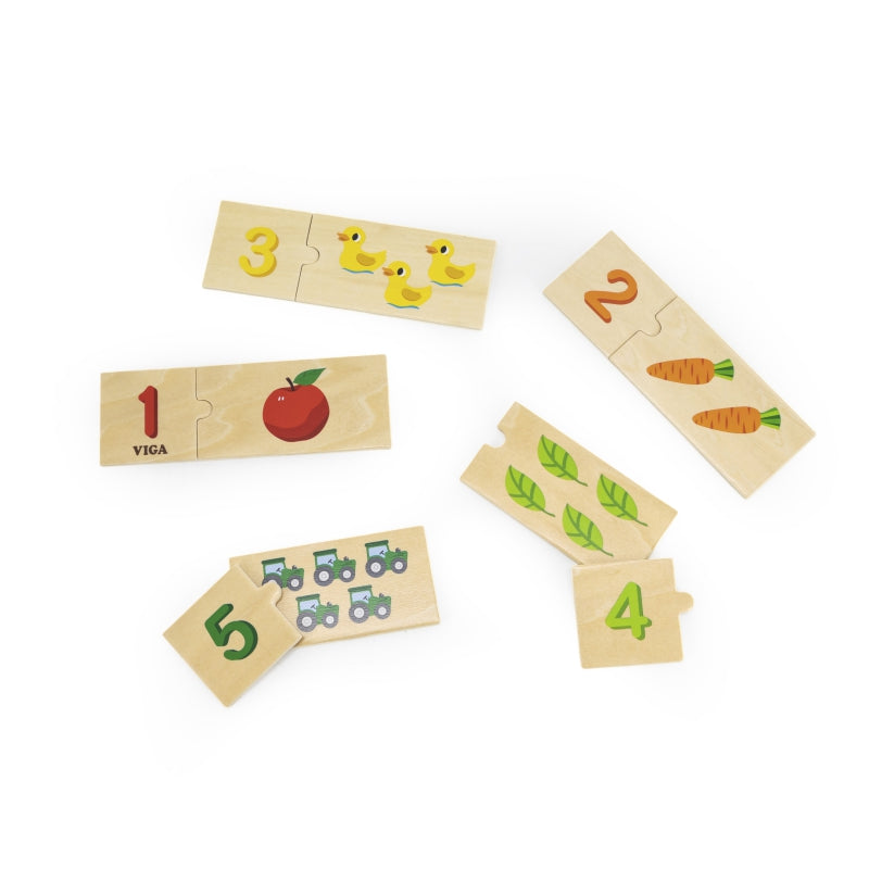 VIGA Houten Memorie Puzzelset