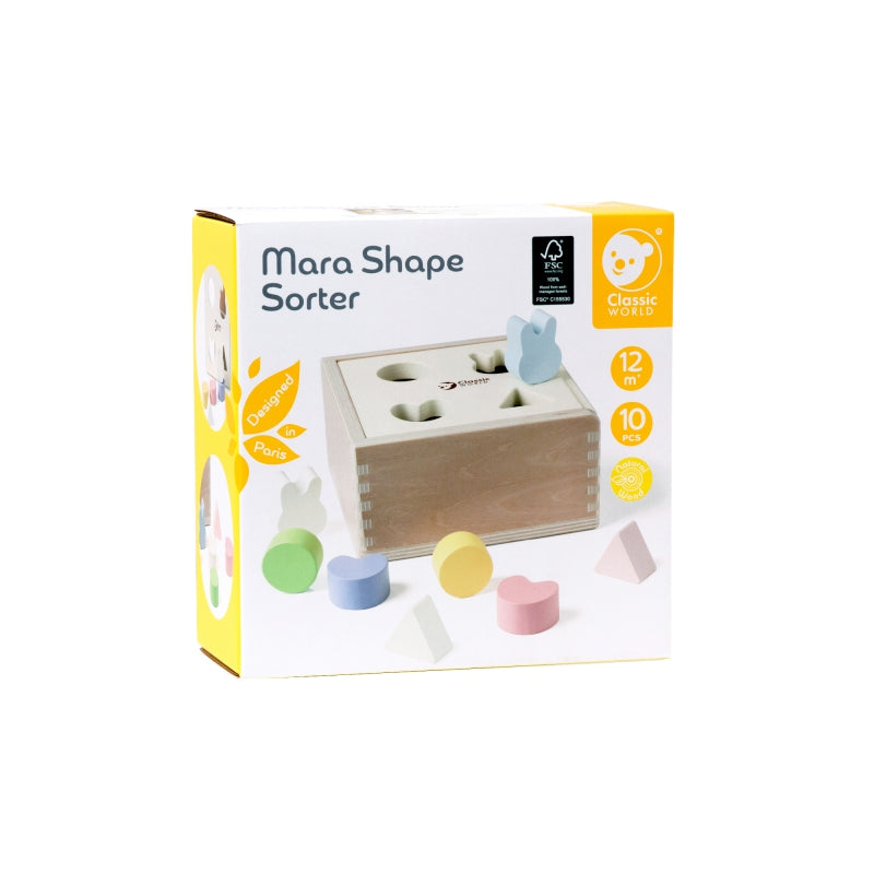 CLASSIC WORLD Houten vormen box voor kinderen - 10 stuks
