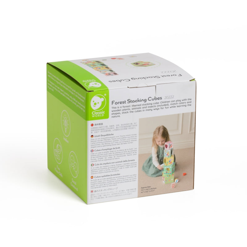 CLASSIC WORLD Bos-thema Kubusset , Puzzel Dieren, 10 stuks, voor Peuters en Baby's