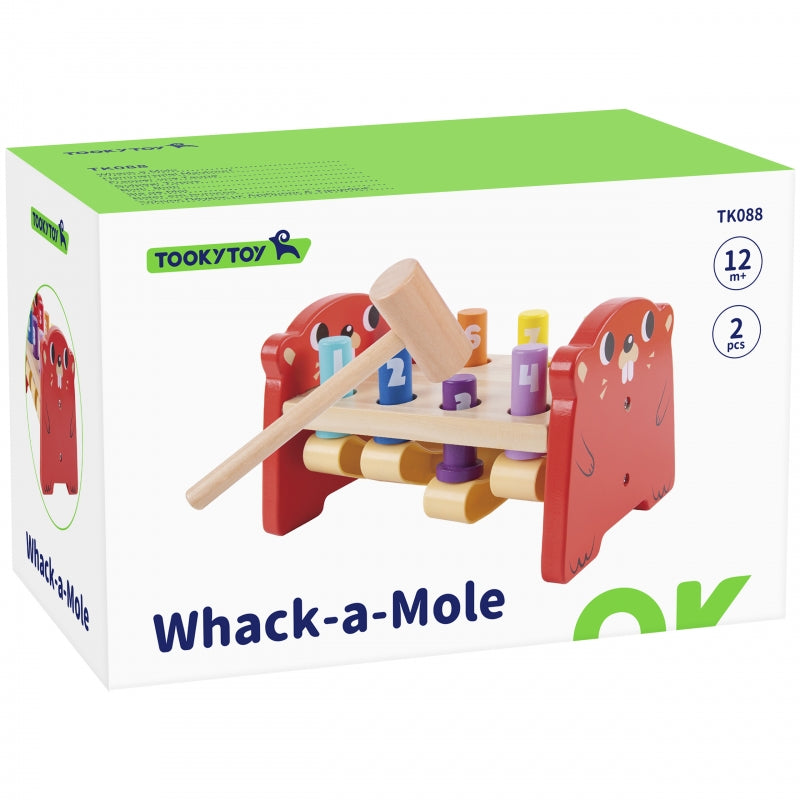 TOOKY TOY Kleurrijke houten Whack a mole spel