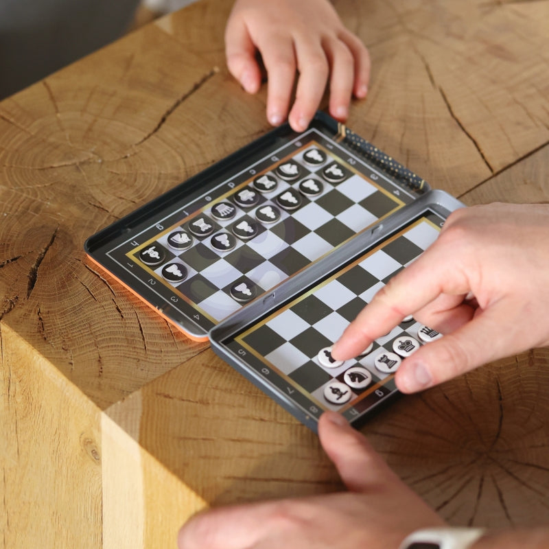 WOOPIE IQ Magnetisch Schaak- en Damspel 2-in-1 Reisbordspel