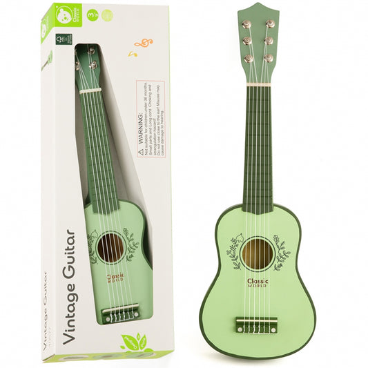 CLASSIC WORLD Houten Gitaar voor Kinderen vanaf 3 jaar - Groen