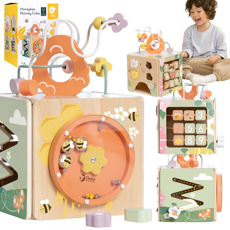 CLASSIC WORLD Houten sensorische educatieve activiteitendoos