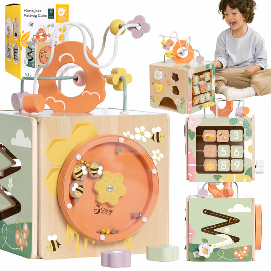 CLASSIC WORLD Houten sensorische educatieve activiteitendoos