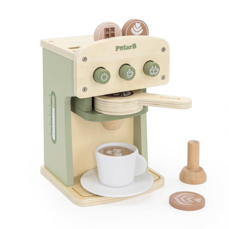 VIGA Houten Koffiezetapparaat Groen + Accessoires