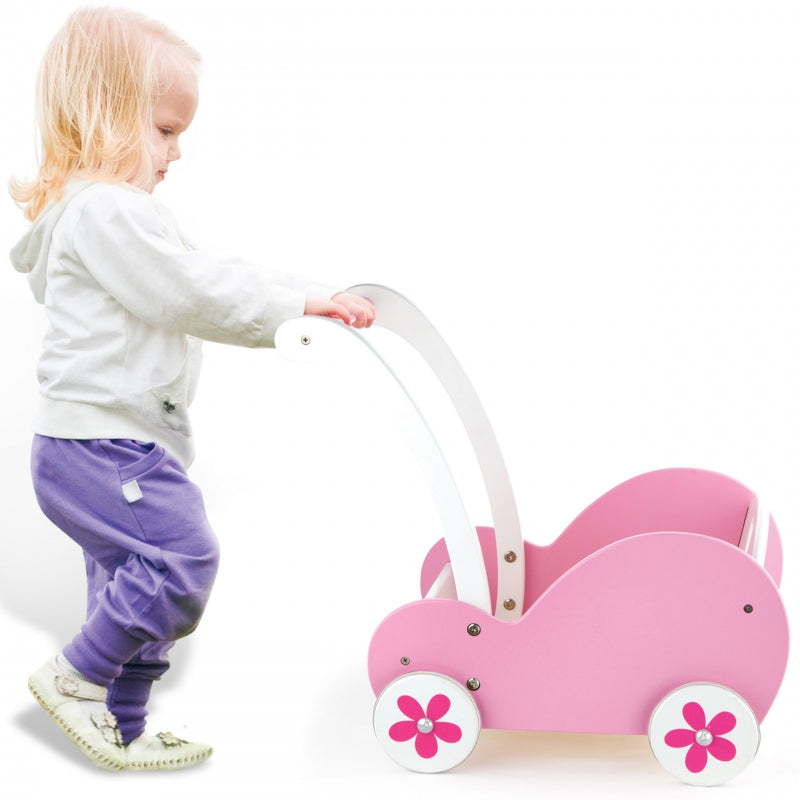 Viga Houten Poppenwagen - Roze