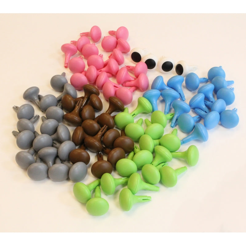 MASTERKIDZ Kleurrijke Jumbo-pinnen voor STEM-bord - 128 stuks en 6 kleuren