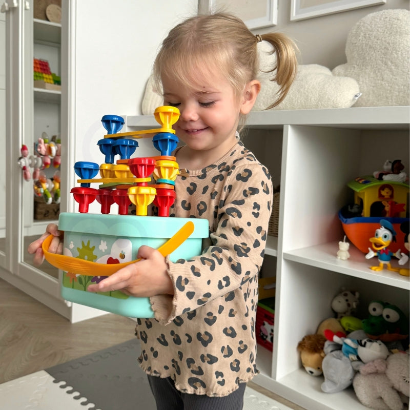 WOOPIE GREEN houten 12-in-1 baby Bouwdoos - Zintuigspeelgoed - Motorisch Montessori speelgoed