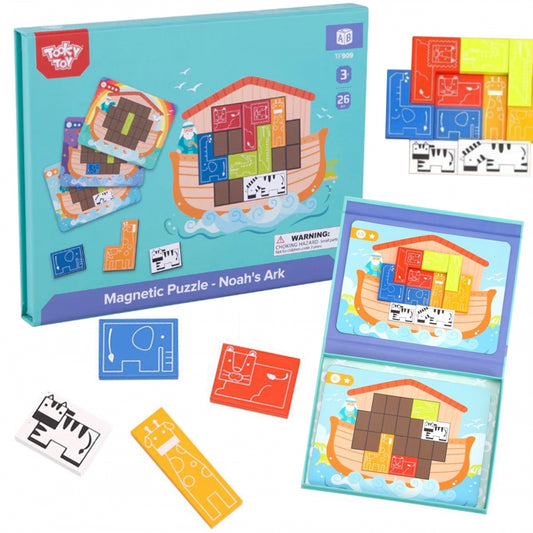 TOOKY TOY Magnetische Tetris Ark van Noach puzzel 26 stuks