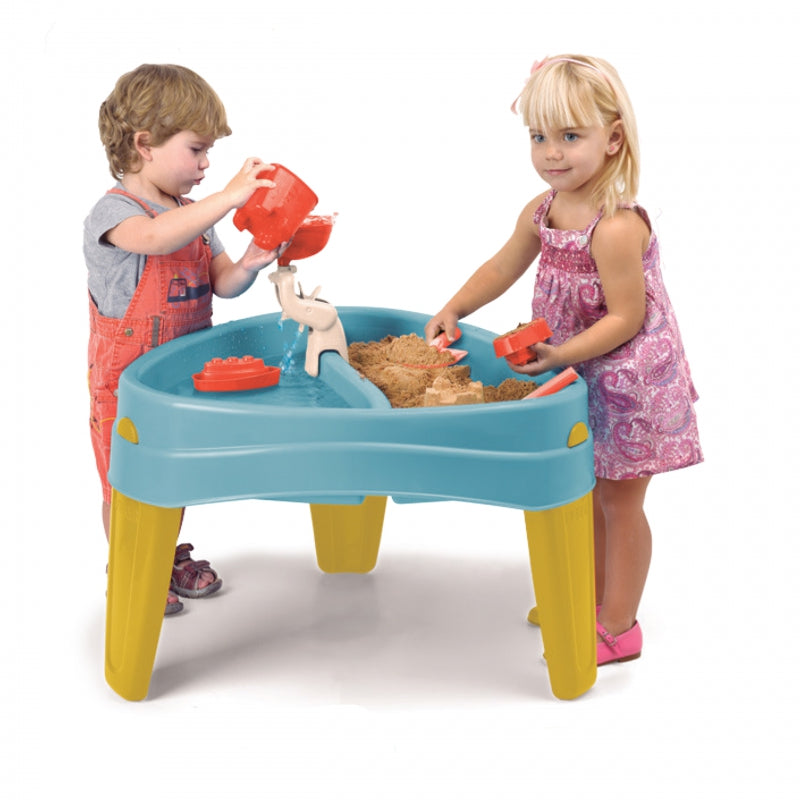 FEBER CASUAL Zand- en Watertafel met Deksel - 4in1 Zandbak - Bureau - Picknicktafel Set