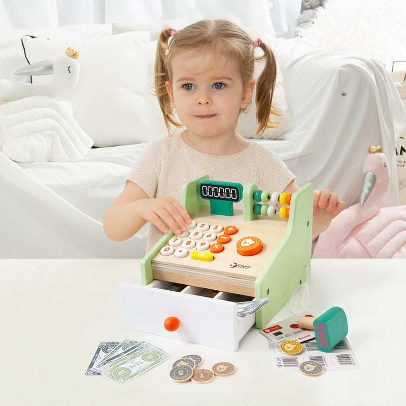 CLASSIC WORLD Houten Speelgoed Kassa voor Kinderen