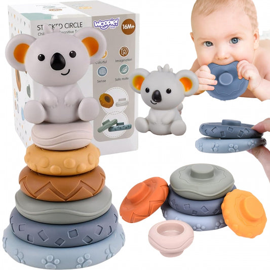 WOOPIE Educatief Stapelspel en  Bijtspeeltje Koala voor Baby's