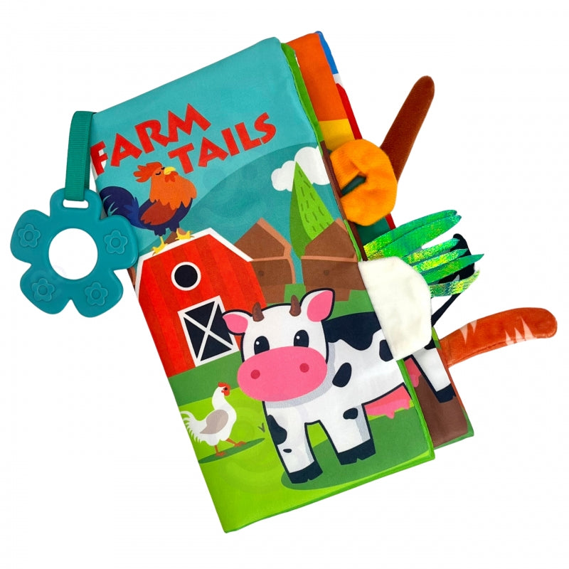 WOOPIE BABY Stoffen Dierenboekje met Staartjes (Engels-talig)