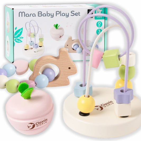 CLASSIC WORLD Pastel Speelset voor Baby's Box-  Eerste Speelgoed vanaf de Geboorte