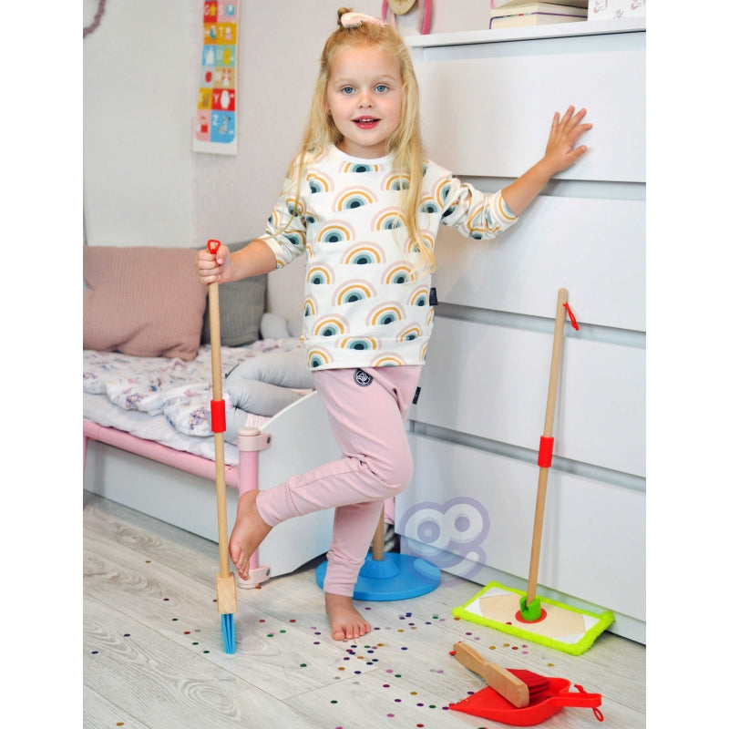 TOOKY TOY Houten Speelgoed Schoonmaak set - Opruimset voor Kinderen 6 stuks