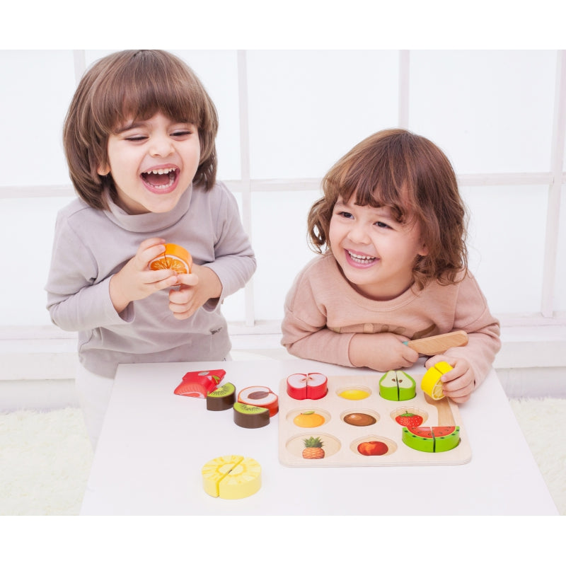 CLASSIC WORLD Montessori Fruit Snijset met Klittenband - 20 stuks