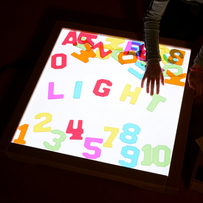 MASTERKIDZ LED-lichtpaneel dat van kleur verandert met afstandsbediening + Montessori-mozaïekblokjes 140 stuks