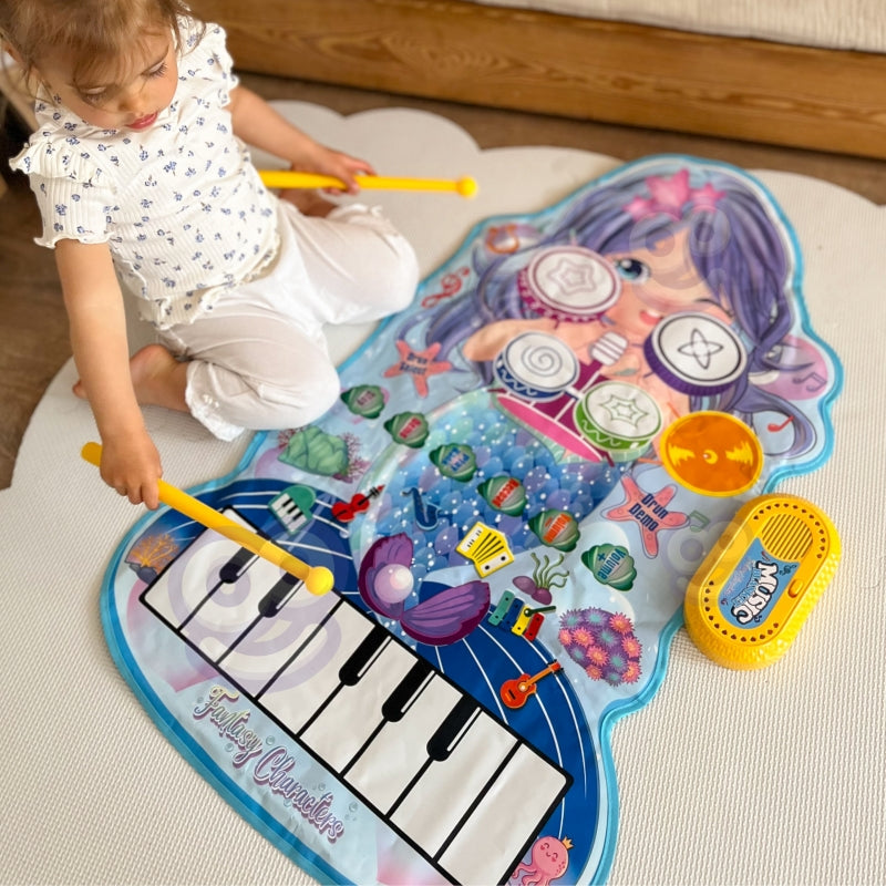 WOOPIE Spelegoed Muziekmat Zeemeermin met Interactieve Drum