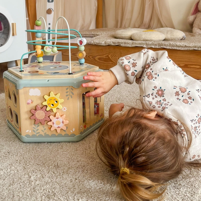 TOOKY TOY Interactieve houten zeshoekige Speelgoed doos