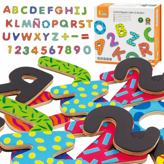 VIGA Houten Magnetisch Set Letters en Cijfers