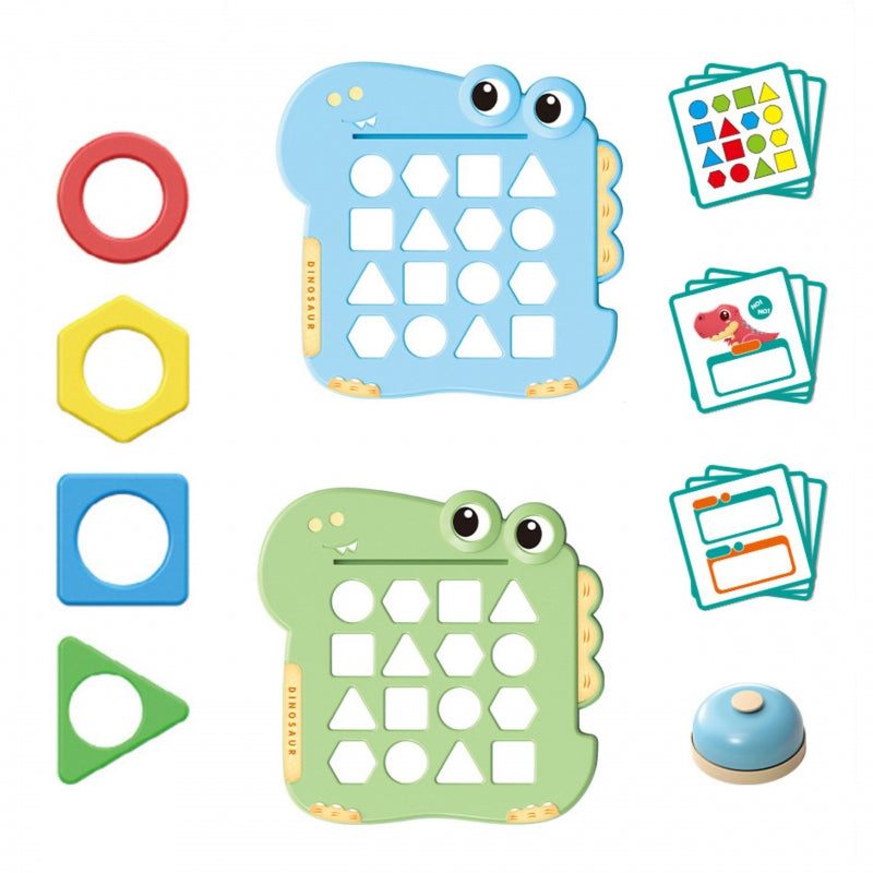 WOOPIE Dinosaurus Puzzel Behendigheidsspel - Vormen herkennen - Montessori Speelgoed