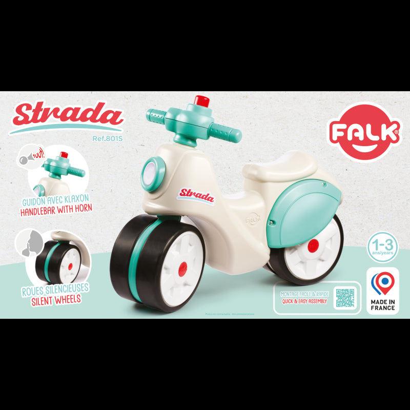 FALK  Jeździk Scooter Strada Retro Ciche Opony od 1 Roku