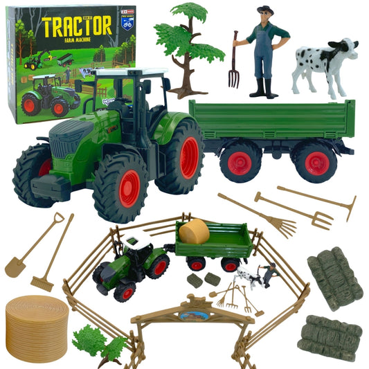 WOOPIE Speelgoed Mini Boerderij Set met Tractor, Dieren, Boerderij, Boer & Gereedschap