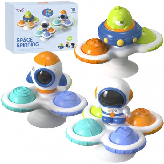WOOPIE Kosmische Fidget Spinner Pop-it – set van 3 - Voor baby’s!
