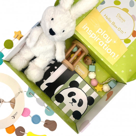 CLASSIC WORLD Pastel Babyset – Eerste Speelgoed Box voor 0-6 maanden