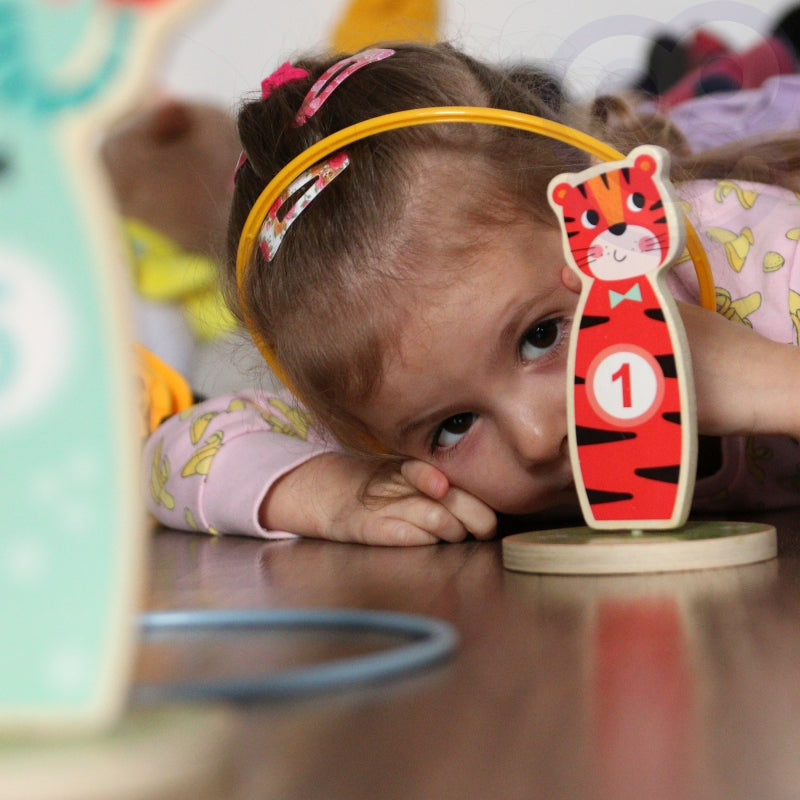 TOOKY TOY Houten Dieren Werpspel - 15 stuks