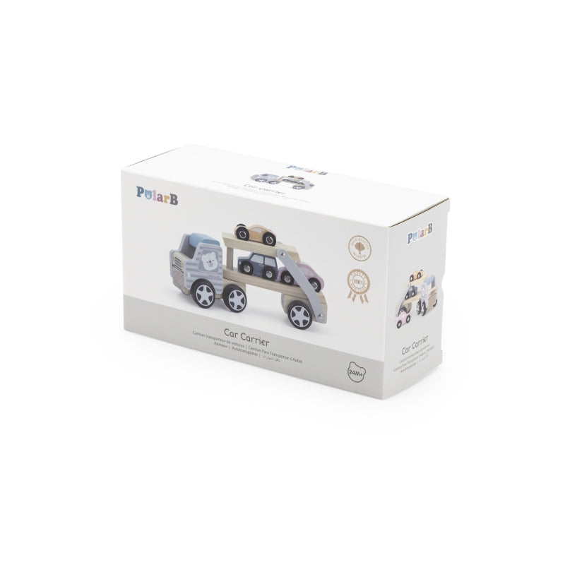 VIGA PolarB Houten Oplegger met Auto's - Montessori speelgoed