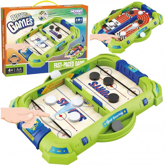 WOOPIE Mini Hockey en Races tafelspel - Behendigheidsspel