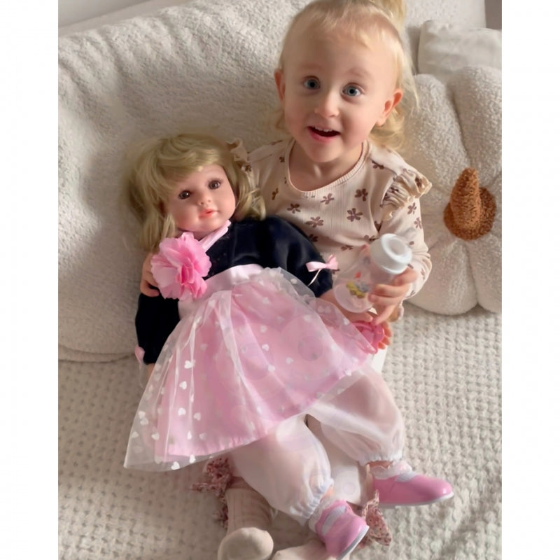 WOOPIE Vrouwelijk Realistische speelpop Pony Blond - Met Beweging & Geluid