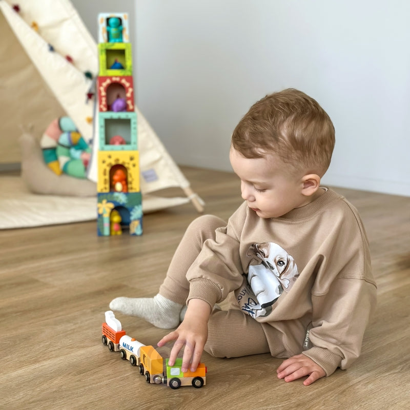 VIGA landbouwtrein + accessoires voor de trein