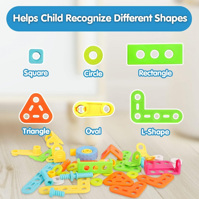 WOOPIE Speelgoed Constructie set Voertuigen van Blokken 118 stuks - STEM speelgoed