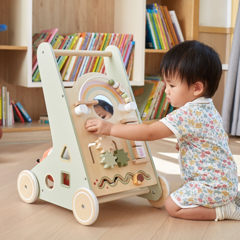 VIGA Houten Multifunctionele Loopwagen Groen